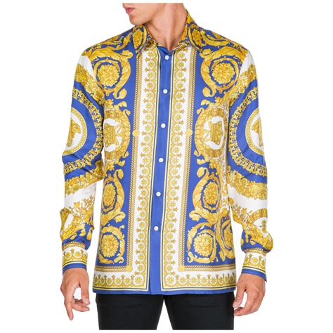 long sleeve mens versace|authentic Versace shirts.